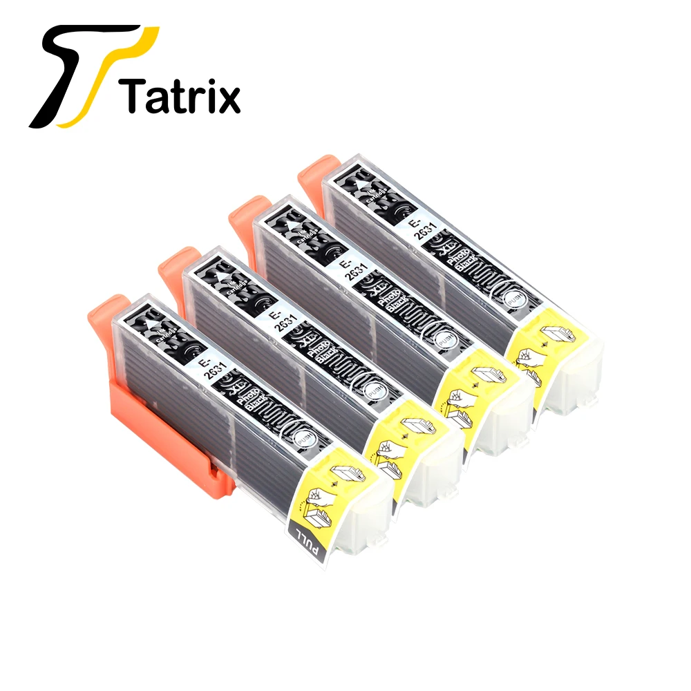 Tatrix Black Compatible Ink Cartridge 26XL T2621 T2631 For Epson XP-510 XP-605 XP-610 XP-615 XP-700 XP-710 XP-800 XP-810 printer