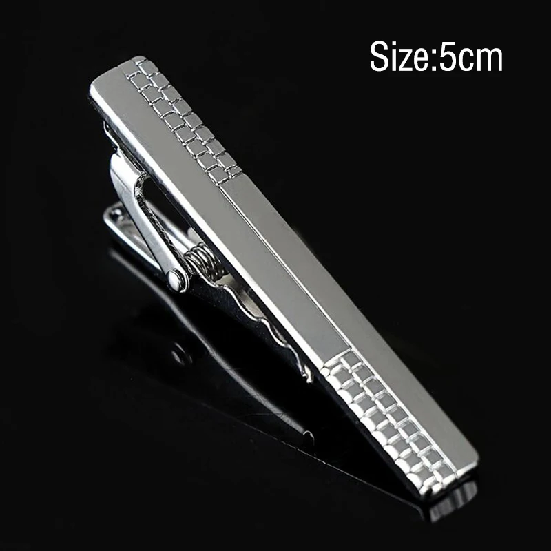 Clips à rayures en métal pour hommes, style de mode simple, fermoir à barre simple, accessoires pratiques de la présidence, épingle à épingle, cadeau pour hommes