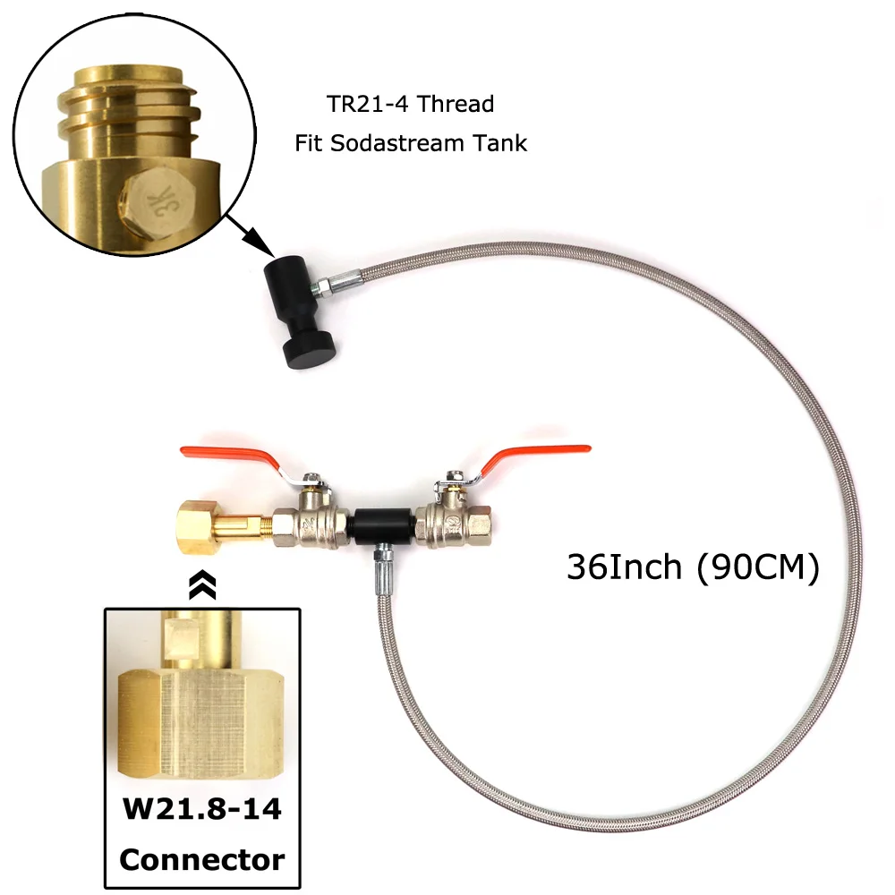 Nieuwe W21.8(DIN477) Sodastream CO2 Refill Station Opladen Adapter Voor Vullen Soda Water Maker Sodastream Cilinder Tank