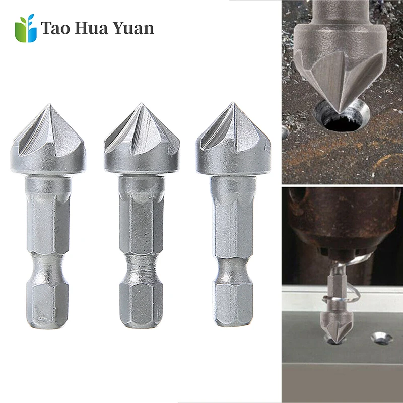 1pcs 90 Degree Countersink Drill Chamfer Bit 1/4