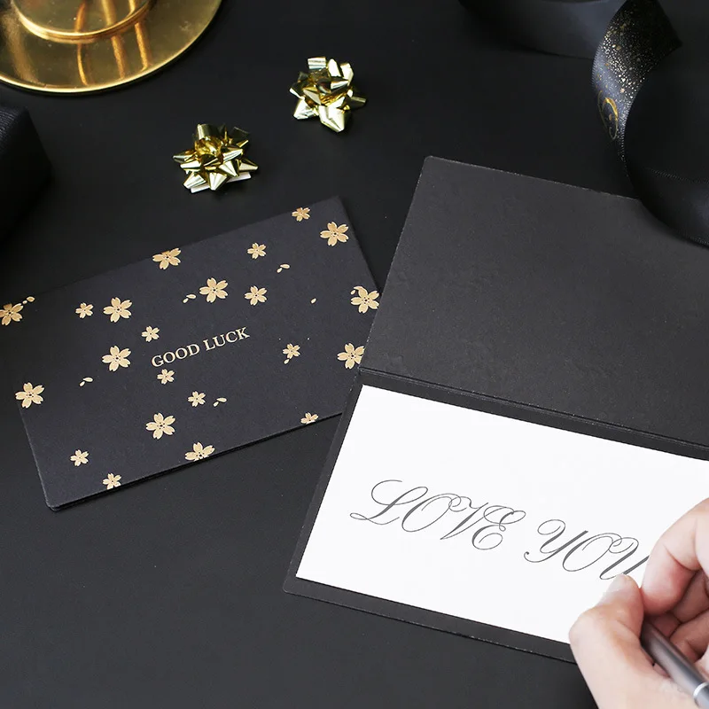 Bronzing Greeting Card Business Message Handwritten Card Holiday Card Birthday Gift Card Envelope Thank You Card Envelopes