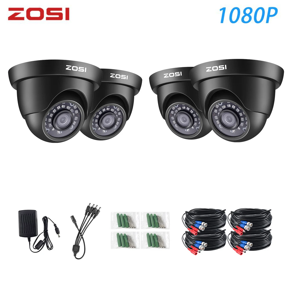 ZOSI 1080P TVI CCTV Video Surveillance Home Security Nightvision Waterproof Dome Camera for System DVR Kits 2MP