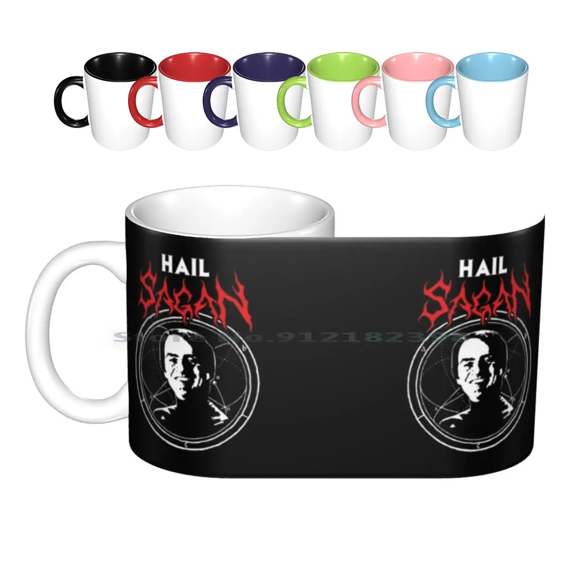 Hail Sagan Ceramic Mugs Coffee Cups Milk Tea Mug Cosmos Carl Sagan Sagan Hail Sagan Atheism Astronomy Nerd Geek Atheist Weed