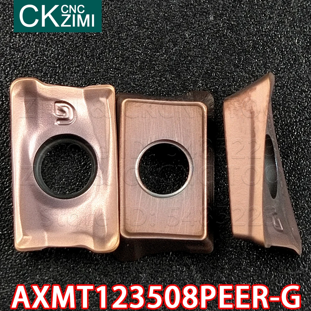 Insertos de carburo AXMT123508PEER-G ZM1036 AXMT 123508 PEER G, insertos de fresado, herramientas de torno de corte de fresado Indexable CNC, 10 Uds.