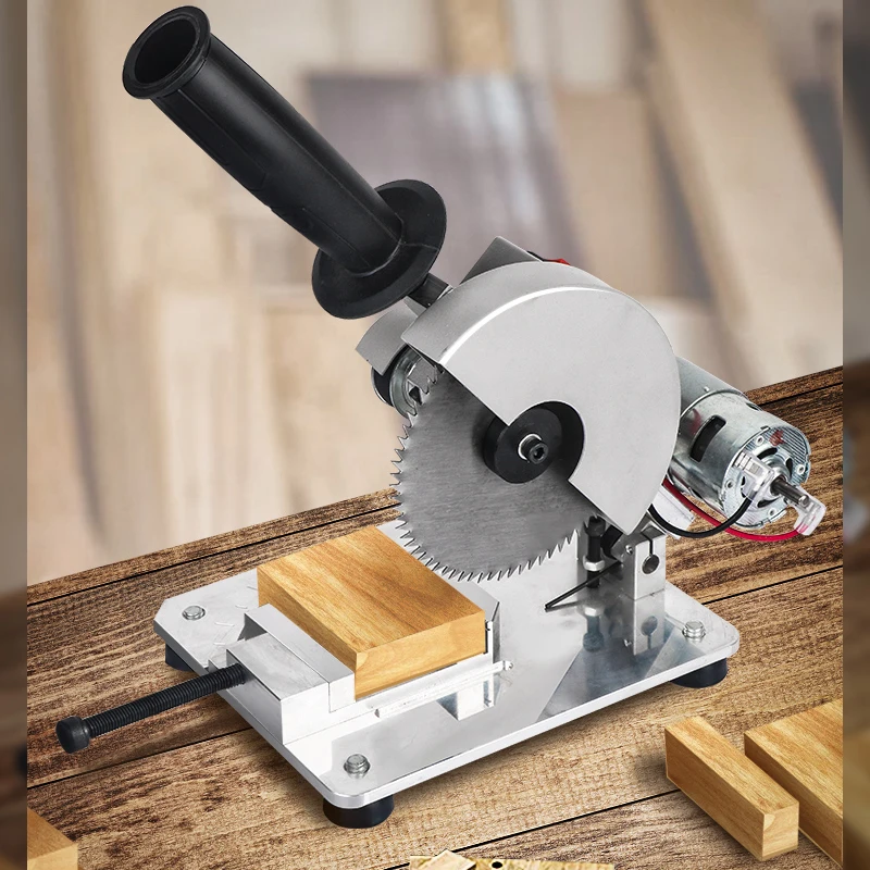 DIY Micro Cutting Machine Woodworking Mini-Table Type Metal Cutting Machine Electric Circular Saw Cutting Aluminum Machine