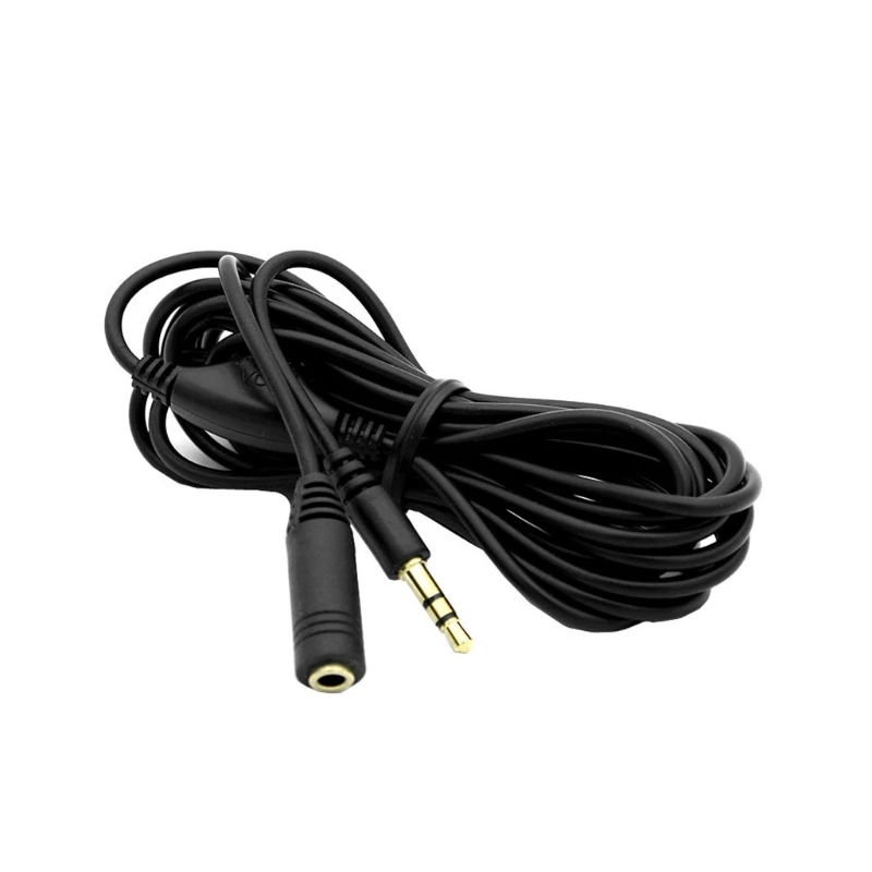 300cm 3.5mm M/F Splitter Stereo Headphone -Audio Extension Cord Cable With Volume switch Volume Control Newest