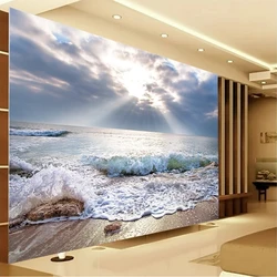 Natural Landscape Canvas Painting Sea Scenery Posters Nordic Sunset Print Art Wall Picture for Living Room Gallery Decor Cuadros