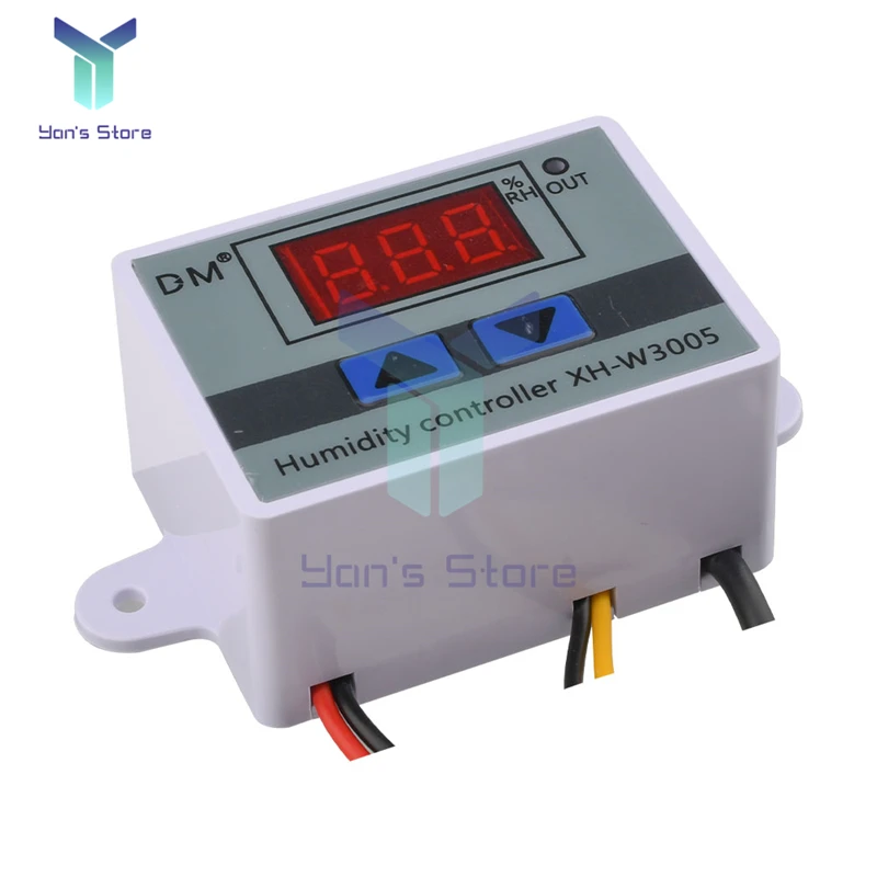 Imagem -05 - Sensor da Umidade do Controle do Relé 10a do Medidor de Umidade do Higrômetro do Humidistat do Controlador Xh-w3005 12v 24v 110v 220v