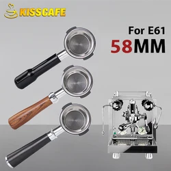 58MM Bottomless Portafilter For E61 EXPOBAR With Filter Basket filter holder Coffee Accessories Espresso Maker Barista Tools