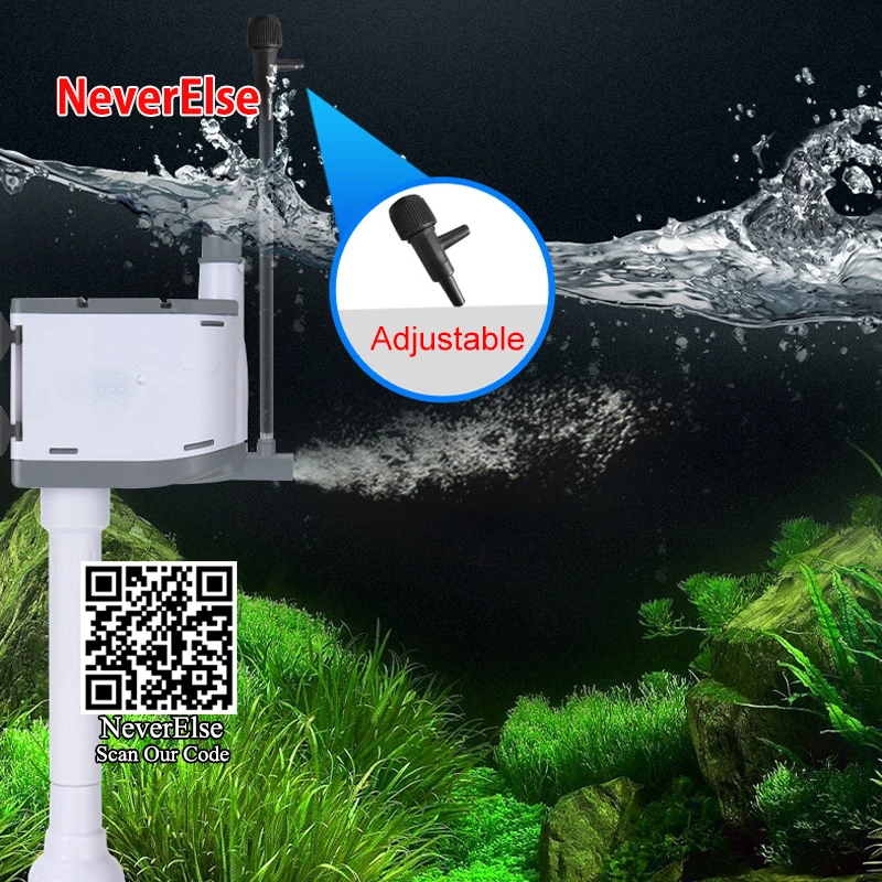 Pompa Udara Filter Akuarium Multifungsi 4-In-1 Pompa Air Akuarium Tangki Ikan Semprotan Air Sirkulasi Filter Pembersih Dapat Ditenggelamkan