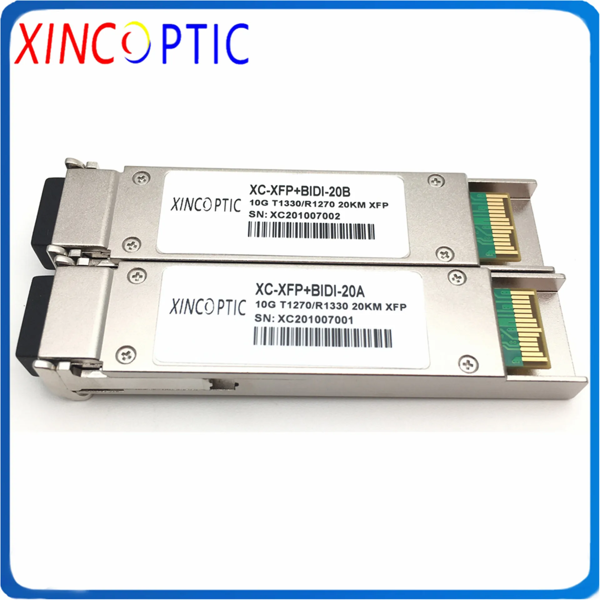 

10G WDM XFP+ Bi-Directional T1270/R1330nm T1330/R1270nm 20KM,DOM BIDI SFP+ Fiber Optic Transceiver Module with LC Connector