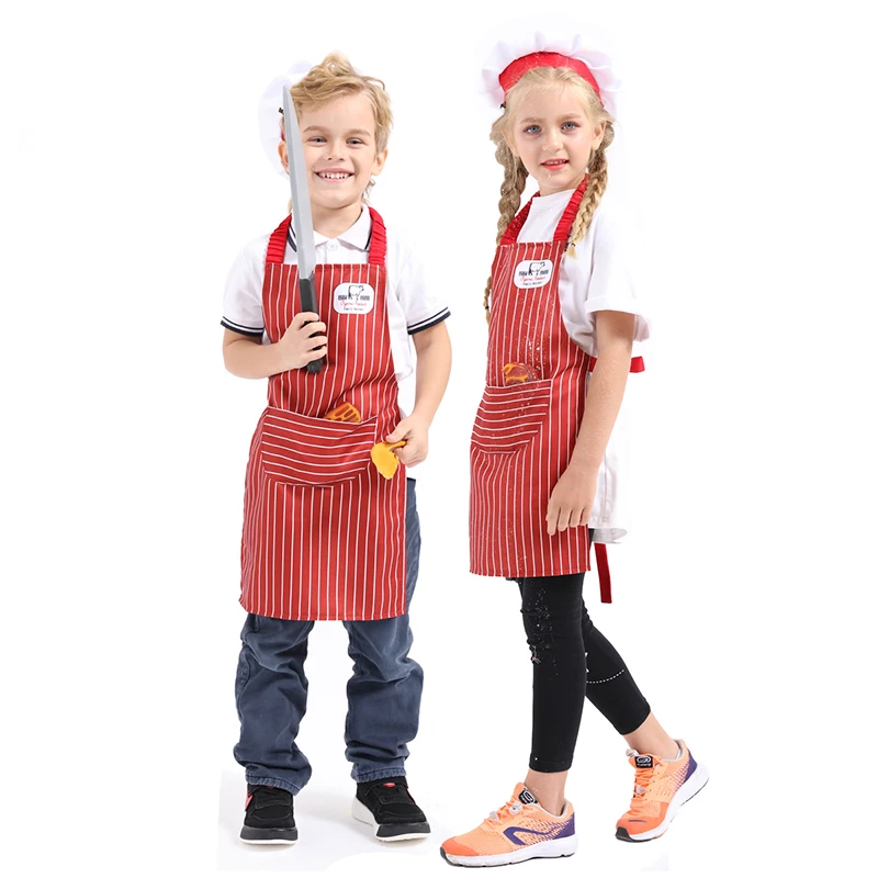 Chef Cooking Baking Apron Carnival Butcher Costume Kids Girls Party Cosplay Halloween Kitchen Chef Role-playing Costumes