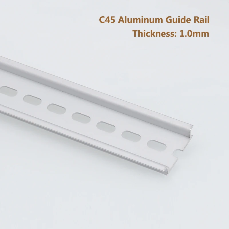 

5Pcs C45 Aluminum Guide Din Rail Mounting Clip Installation Track 35mm Wire Cable Row Fixed MCB Fixing Seat L 500mm