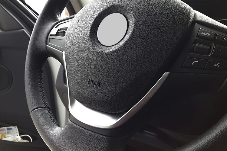 Car Carbon Fiber Interior Steering Wheel Decorative Frame Panel Cover Trim For BMW 3 Series F30 F32 F34 2013-2019 Accessories