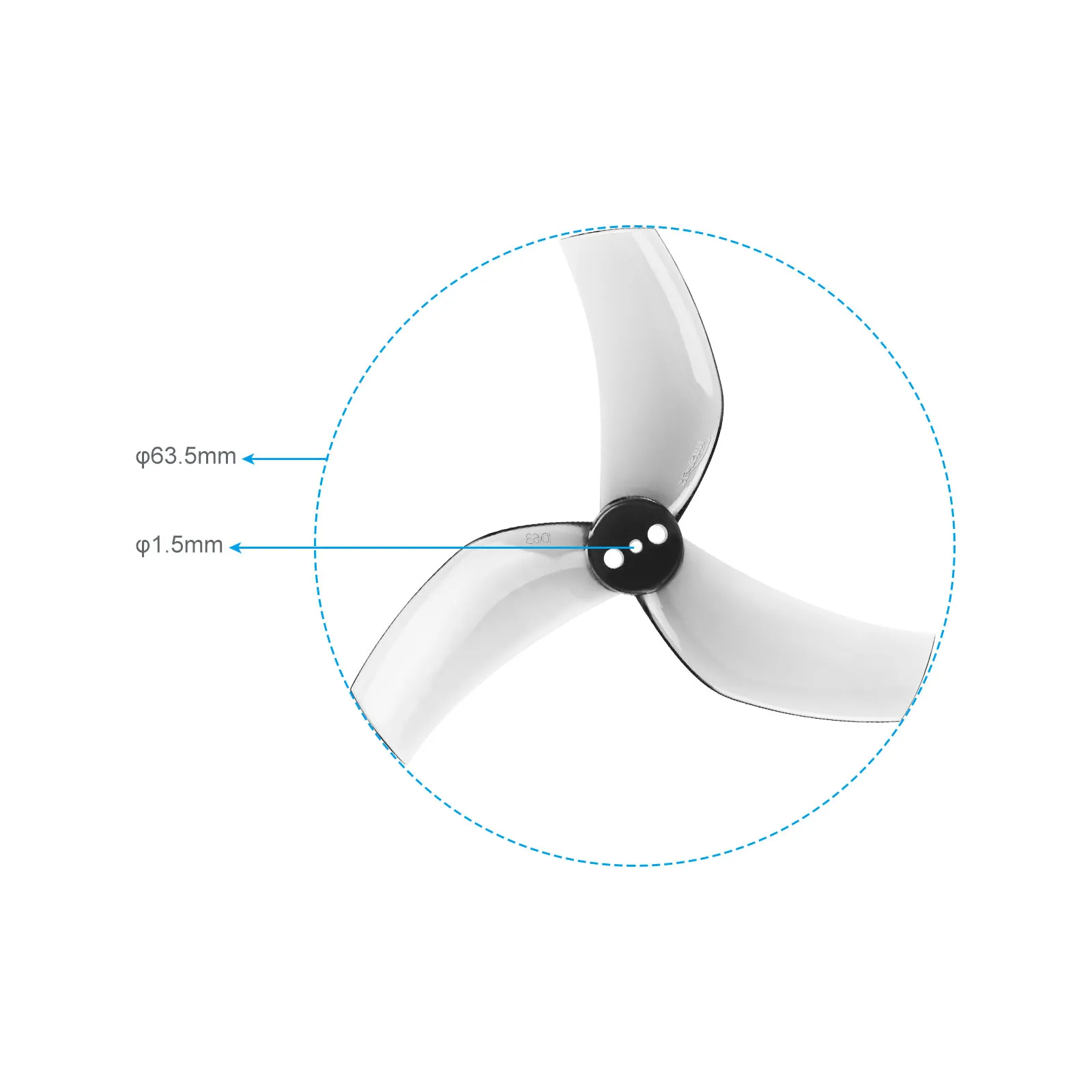 BETAFPV Gemfan D63 3-Blade Propellers 1.5mm Shaft For Beta95X V3/Beta95X V3 /pavo25Digital Version Racing Drone Propellers