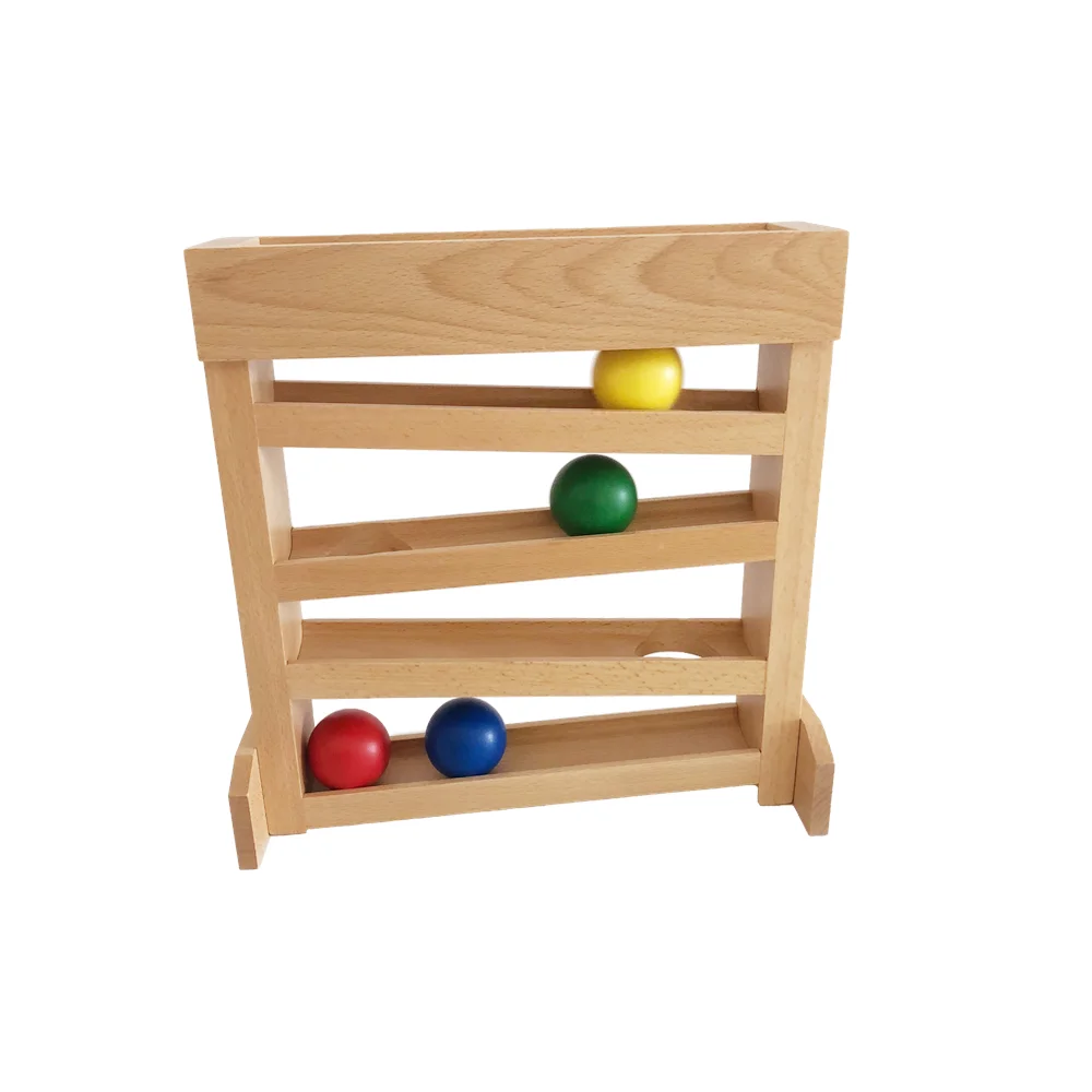 

Ball Run Toy for 6-12Month Ball Drop Game Montessori Ball Tracker Sensory Materials for Visual Sense Early Development