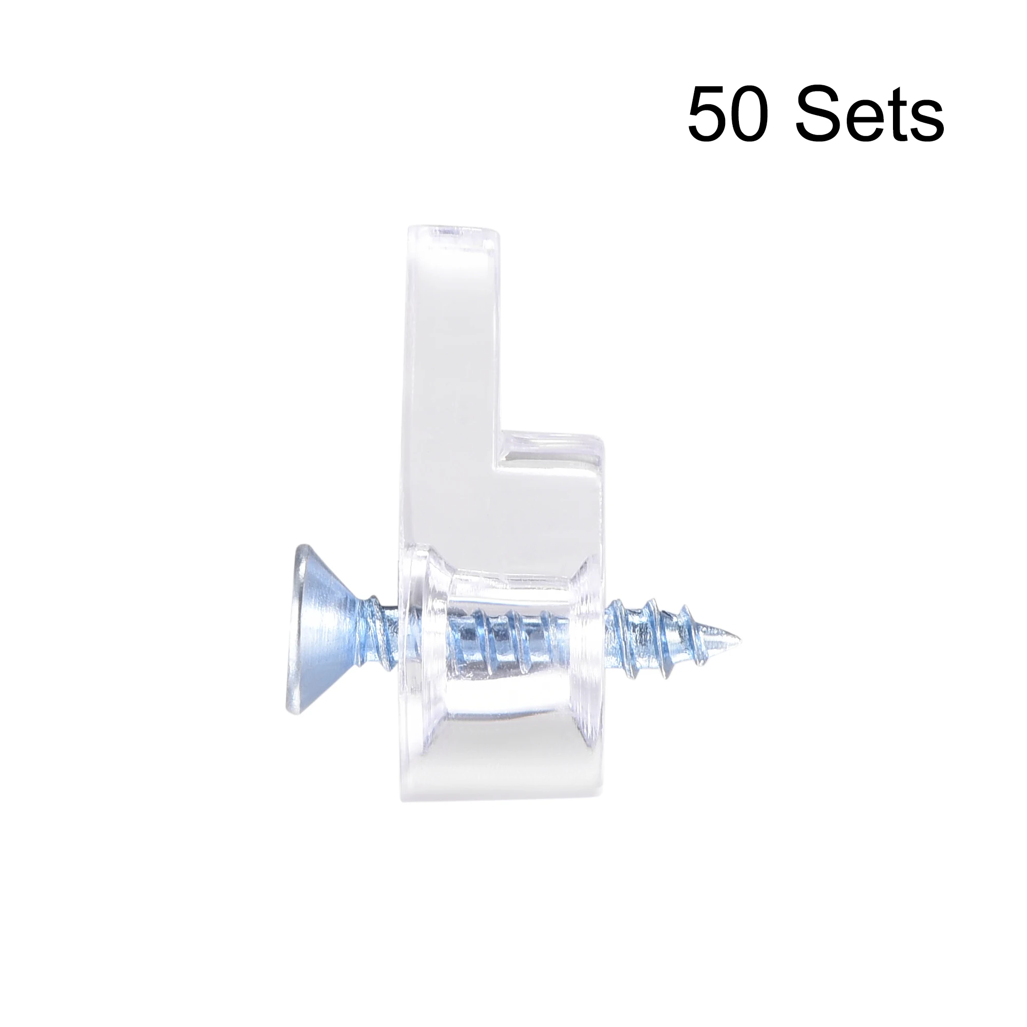 Uxcell 50 Set Glass Retainer Clips Kit, 20mmx11mm Cabinet Door Clips Mirrors Holder