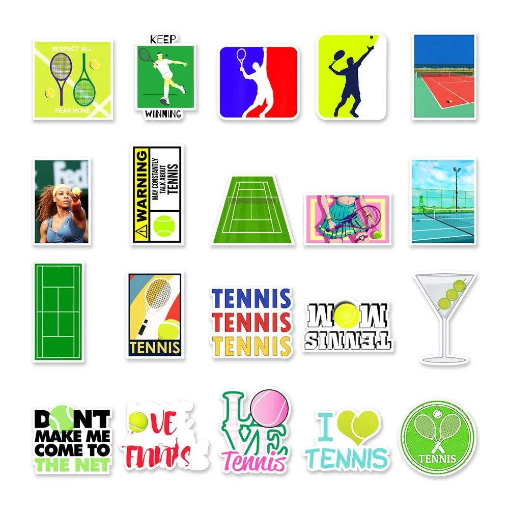 10/30/50PC Green Tennis Sports Stickers DIY Fridge Laptop Luggage Skateboard Graffiti Decals Sticker Decal Sticker