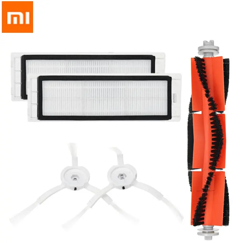 

Сменные детали для робота-пылесоса Xiaomi MI, HEPA фильтр 5 шт. + боковая щетка + основная щетка
