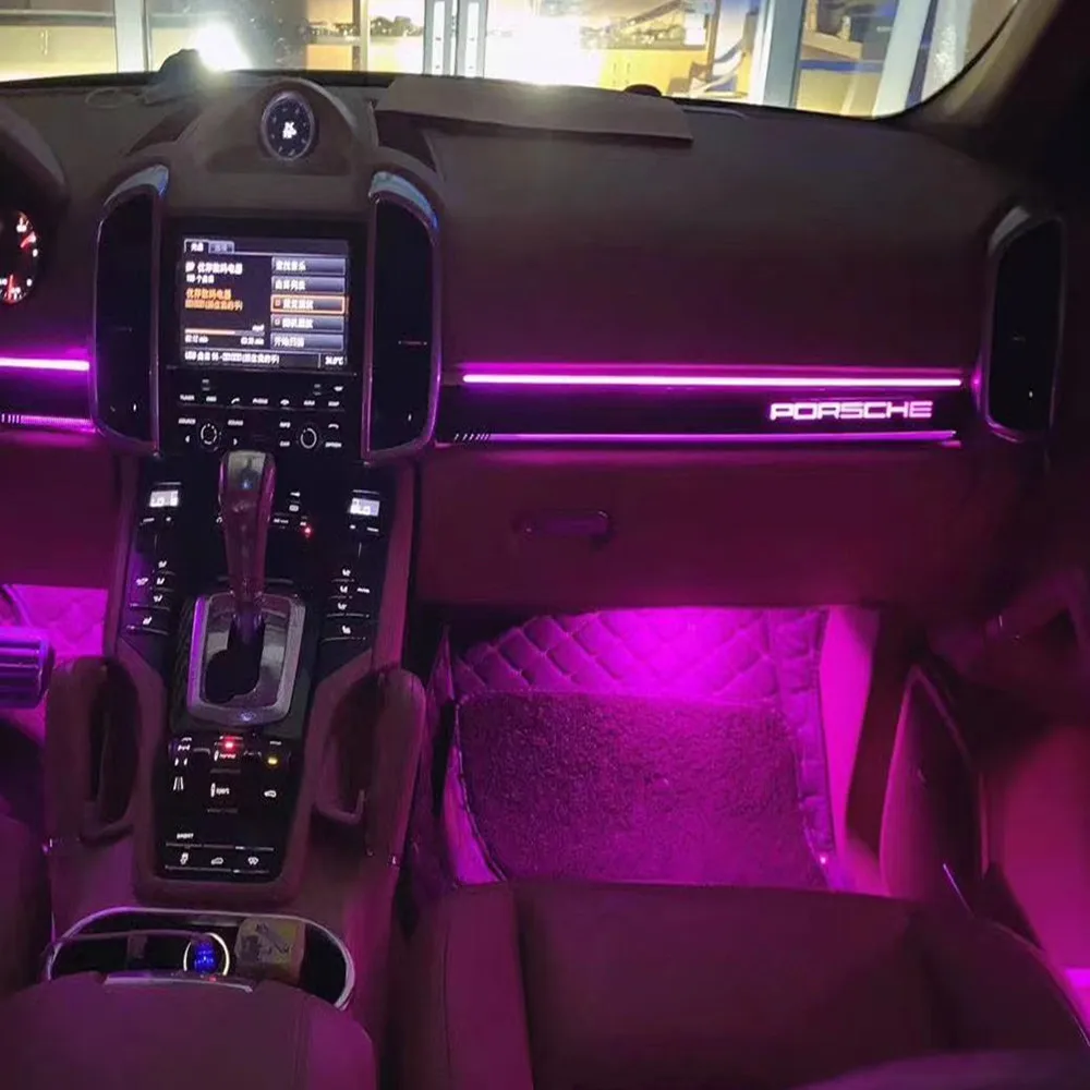 For Porsche Cayenne Ambient light 958.1 958.2 2010 2011 2012 2013 2014 2015 2016 2017 Inter door 64 color Atmosphere Light