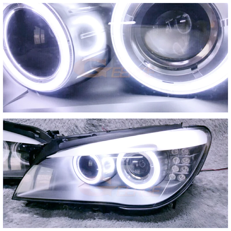 For BMW 7 Series F01 F02 F03 F04 730d 740d 740i 750i 760i 2008-2012 Ultra Bright COB Led Angel Eyes Halo Rings Day Light