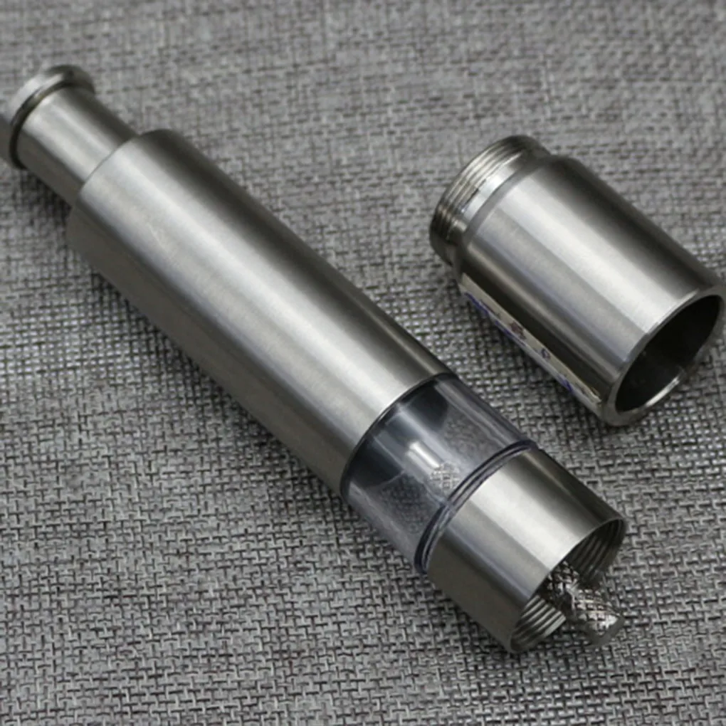 Thumb Push Button Pepper Grinder Stainless Steel Sea Salt Spices Mill Press Grinding Tool External Spring