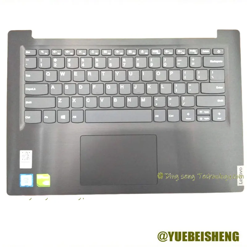 

YUEBEISHENG 96%New for Lenovo 14" ideapad S145-14 S145-14IWL palmrest US keyboard Upper cover Touchpad 2019Y, Dark Gray