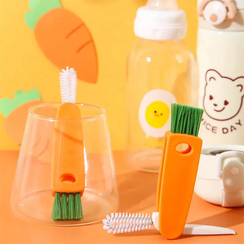 Radish Brushes Cleaner Multifunctional Cleaning Brush Wash Drinking Cover Cleaning Brush Thermos Cup Cover Gap Cleaning Brush