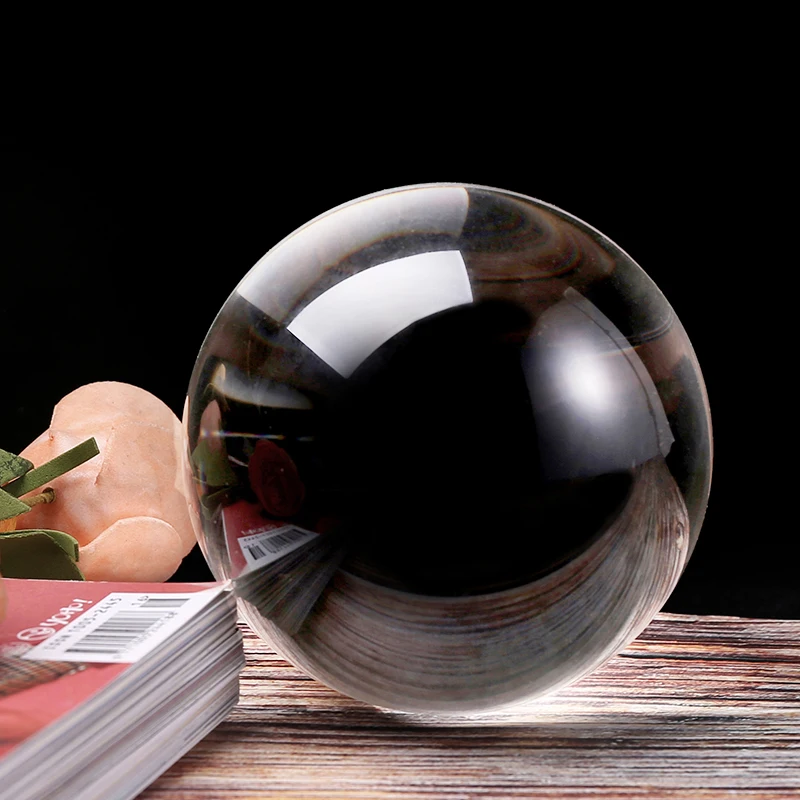 60cm Clear Glass Crystal Ball Feng Shui Photography Crystal Ball Car Decoration  Divination Quartz Magic Glass Ball Home Decor