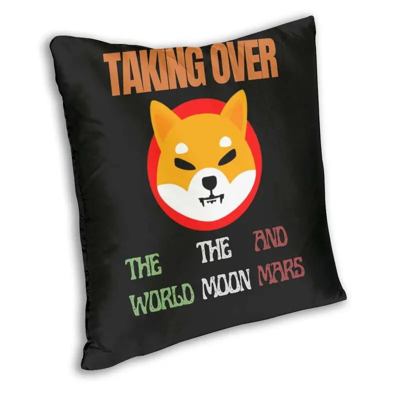 Nordic Style Shiba Inu Taking Over Cushion Cover 45x45cm Decoration 3D Print Funny Dogecoin Cryptocurrency Throw Pillow for Sofa