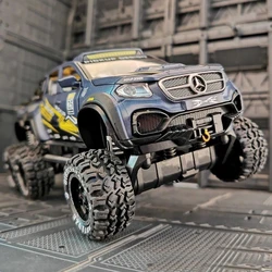 1:28 X-Class Exy 6*6 Tyre Alloy Car Model Diecasts Metal Toy Modified Off-Road Vehicles Car Model Collection Kids Toy Gift