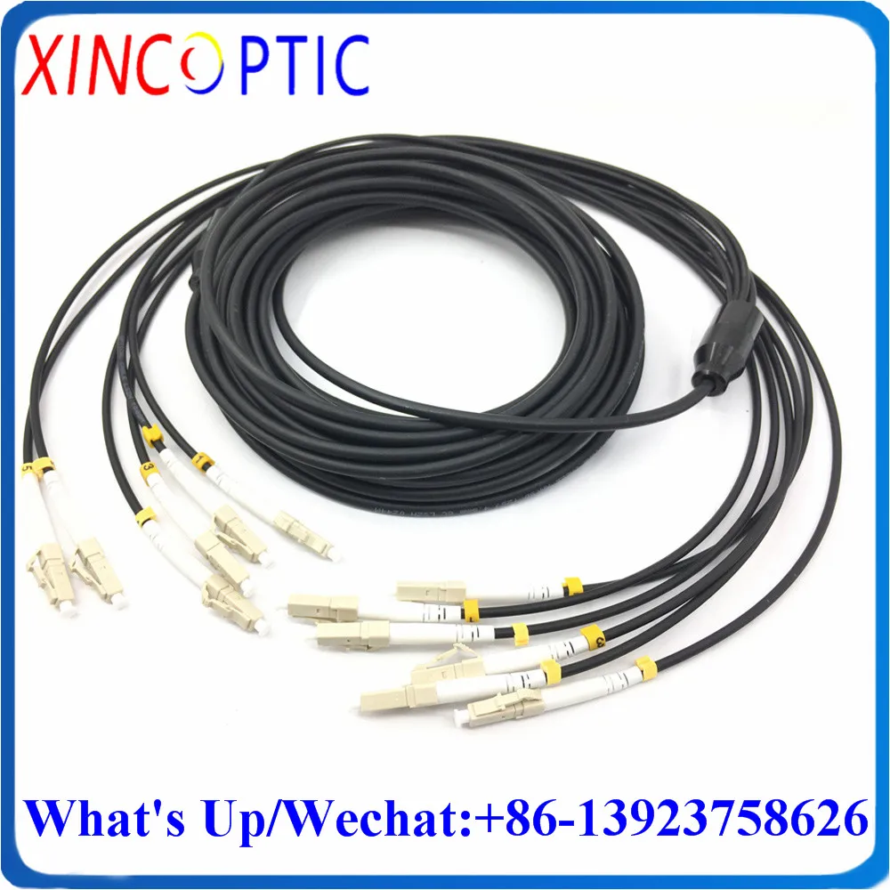 

65M,6Cores OM1 62.5/125 65Mts 6F Multimode LSZH/TPU 4.5mm Black Armored Cable ST/FC/SCLC-LCPC Fiber Optic Patch Cord Connector