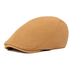 Gorro plano de algodón para hombre y mujer, Boina suave de color gris claro, Retro, Vintage, informal, para vendedor de periódicos, 312