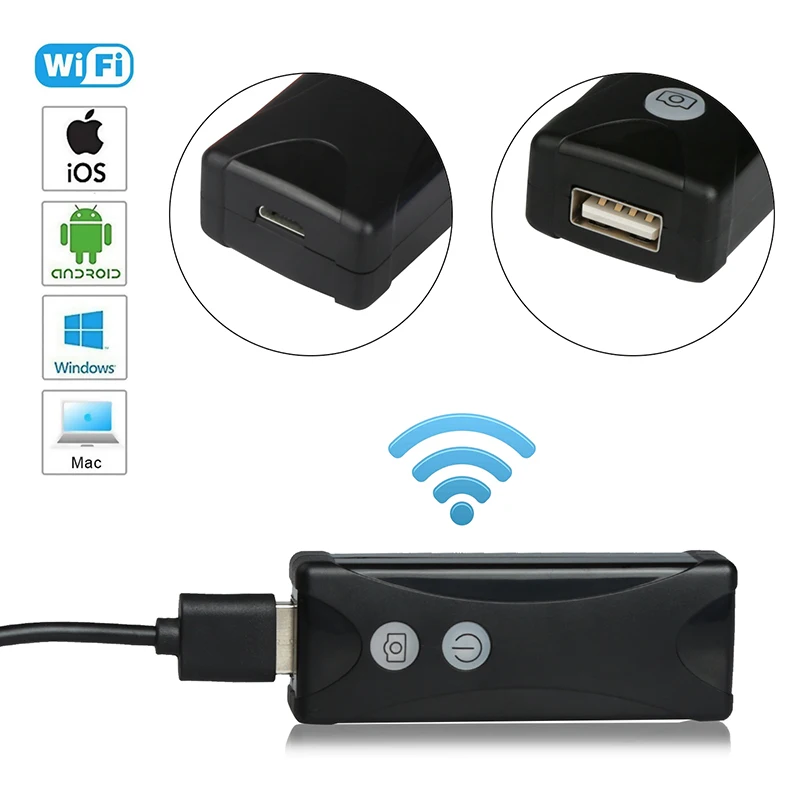 HD 2MP Wireless Wifi Box For USB Endoscope Camera USB Snake Inspection Camera Support IOS Android PC WiFi Endoscope