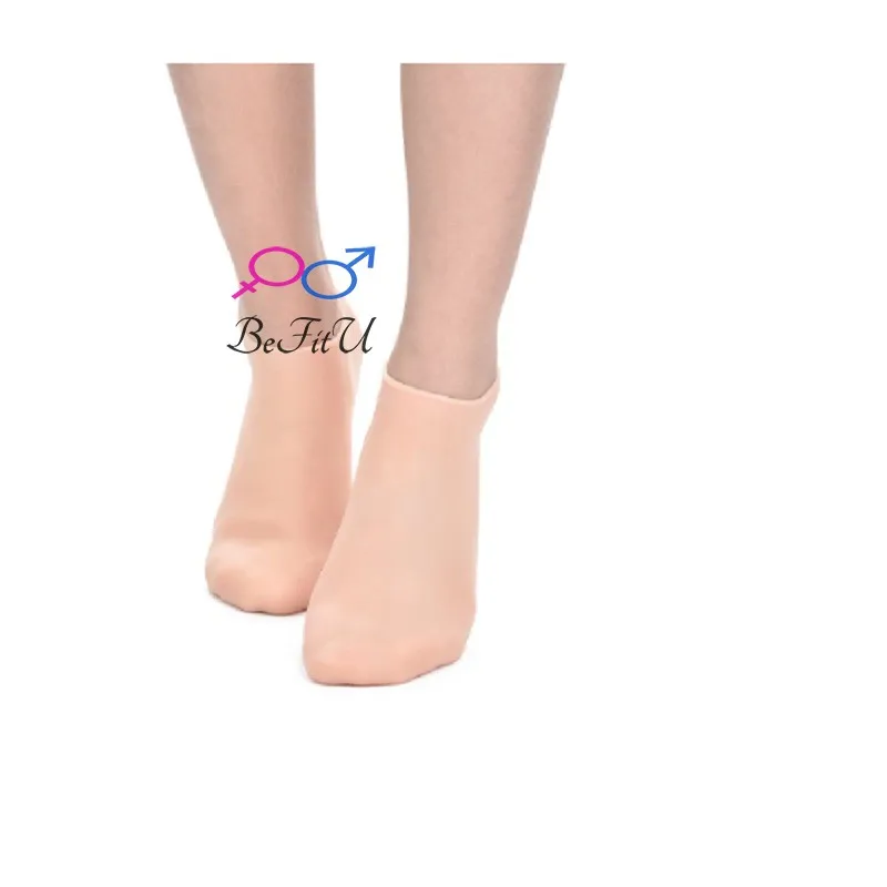 Calcetines tobilleros de látex sin costuras para hombre y mujer, calcetín de goma natural, sexy, fetiche, color blanco, 2D, nuevo