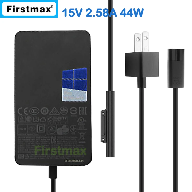 15V 2.58A 44W Charger for Microsoft Surface Laptop 1 2 1769 1782 Power Adapter Supply 1800