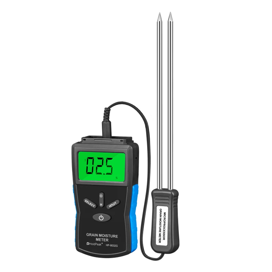 Digital Grain Moisture Meter HP-8032G 2~30% LCD Display Humidity Tester Contains Wheat Wood Corn Rice Test Portable Hygrometer