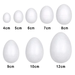 10 Pcs White Craft Balls Styrofoam Foam Egg Easter Party Decoration DIY Painting Ball Toys Kids Favors Creative Handmade Gifts