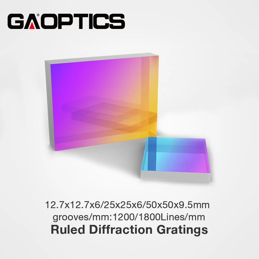 Difração Óptica Ruled Gratings Refletidos 1200l mm 1800l mm