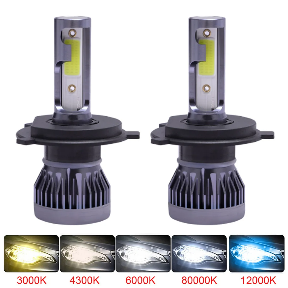 

2Pcs Mini Car Headlight H1 H4 H7 880 881 Bulb H8 H11 9005 HB3 9006 HB4 9004 HB1 HB5 H13 Led Lights 16000LM Turbo Lampada 12V 24V