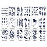 1PC Semi-permanent Tattoo Stickers Plant Lasting Big Picture Tattoo Blue Flower Arm Non-reflective Herbal Juice Tattoo Stickers