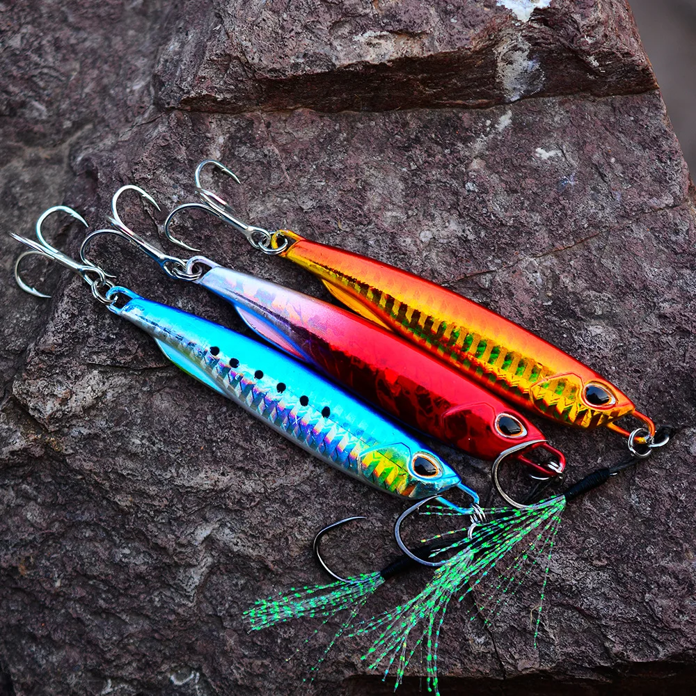 2021 HOT 10g 15g 20g 30g 40g 50g 60g jigging fishing lure spoon metal bait bass tuna lures jig lead minnow pesca tackle jerkbait