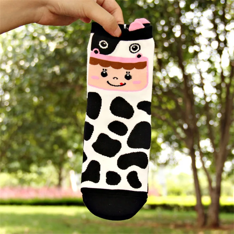 5Pairs Women Socks Set Autumn Winter Colorful Animal Female Ladies Korea Style Kawaii Cartoon Cotton Tube Socks