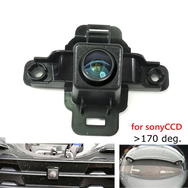 1920*1080P AHD 180deg fisheye car front brand camera for Subaru Forester 2019 front grille positive view Camera HD 720P CVBS