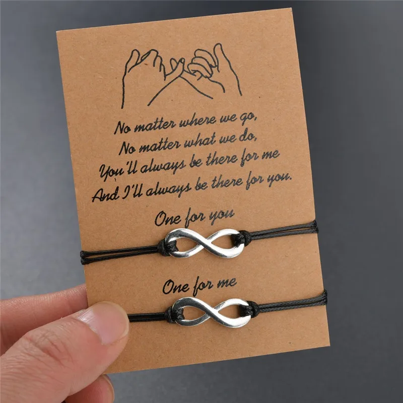 2020 Best Friends Couples Bracelets Set For Women Girl Men Infinite Love Heart Compass Bracelet 2pcs/set Wish Jewelry