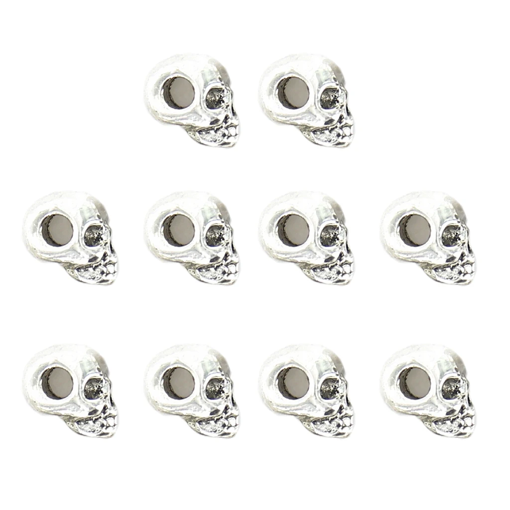 10pcs Antique Skull Spacer Beads Jewelry Accessories for Bracelet Necklace Making 10x8mm