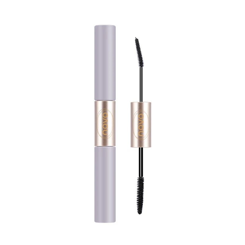 Dubbele Kop Mascara Waterproof Wimpers Make Dikke Krullend Verlenging Blijvend Bruin Natuurlijke Voedende Wimpers Primer