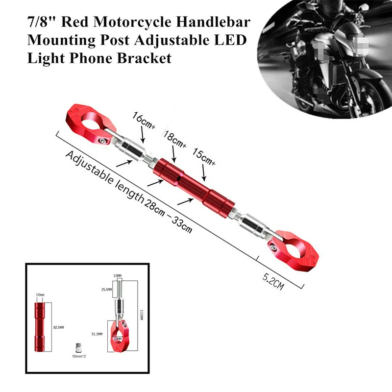 

Hot Motorcycle Bike Handlebar Cross Bar Steering Wheel Strength Lever for most 7/8" 22mm Adjustable Grips Hand for Yamaha Suzuki