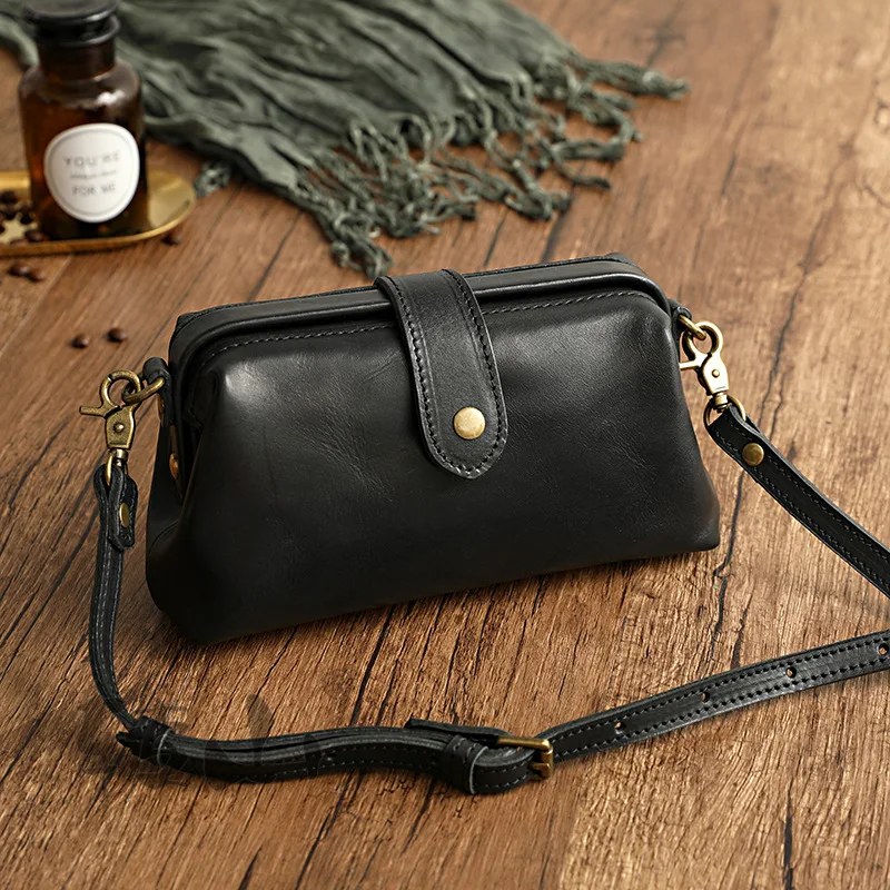 MAHEU 2020 Newest Designer Woman Bags Handmade Genuine Leather Ladies Shoulder Bag Crossbody Female Bags Soft Skin doctor bag