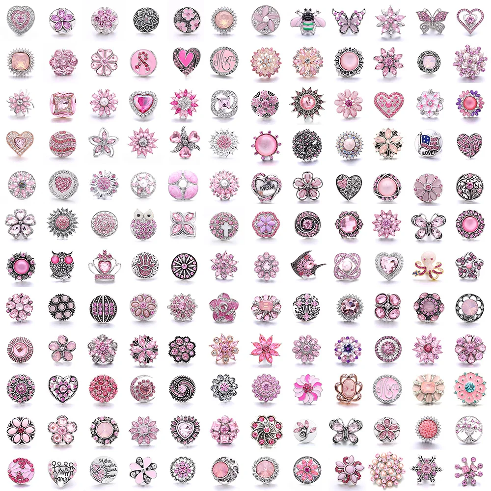 5pcs/lot New White Snap Jewelry 18mm Snap Buttons Animal Owl Butterfly Elephant Ginger Button Charm Women Fit Snap Bracelet